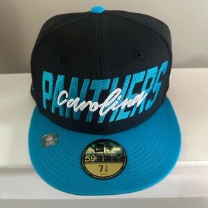 New Era Black and Blue Panthers Hat 7 3/8 Fitted